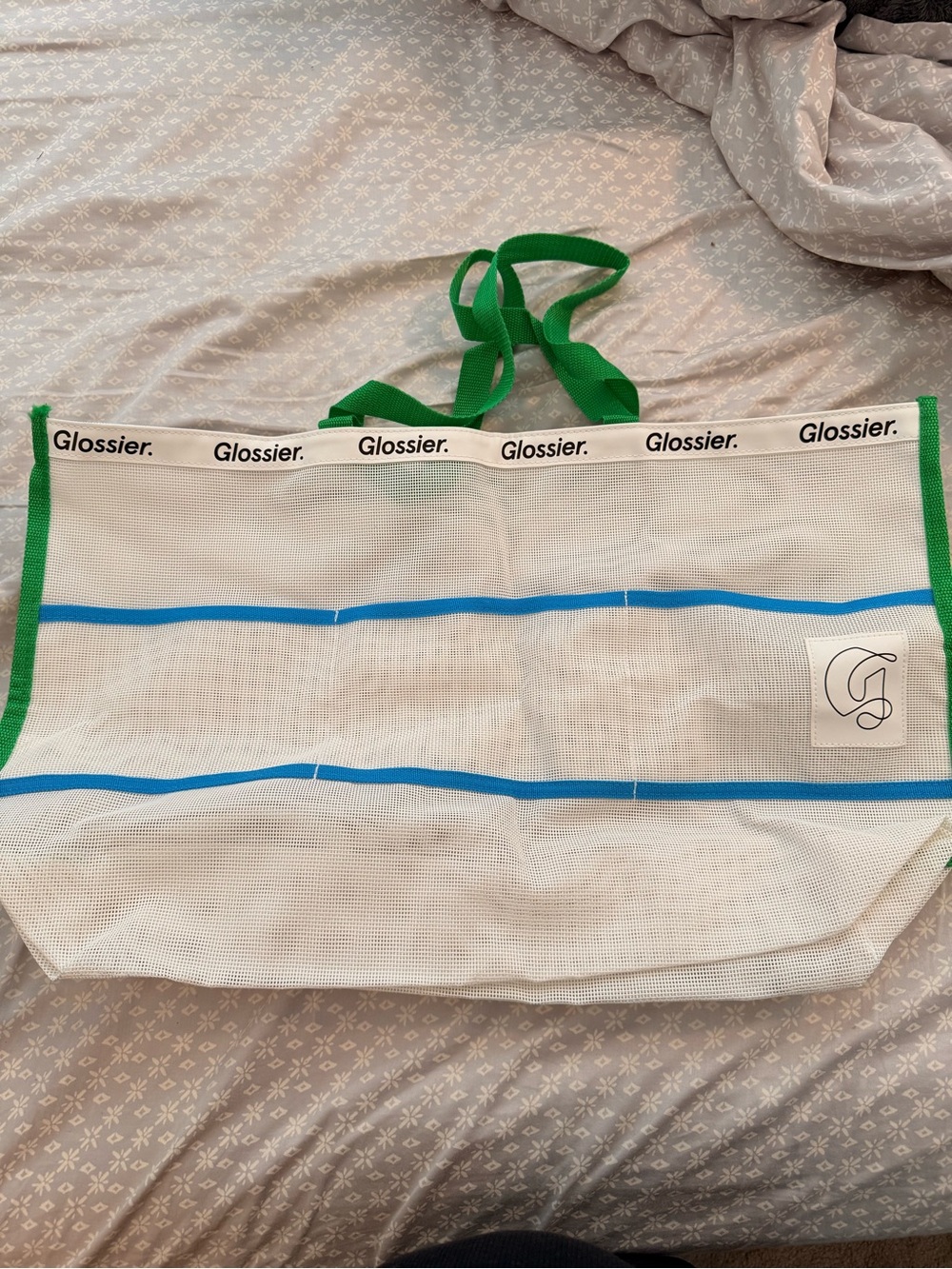 Glossier Mesh Beach Tote Bag